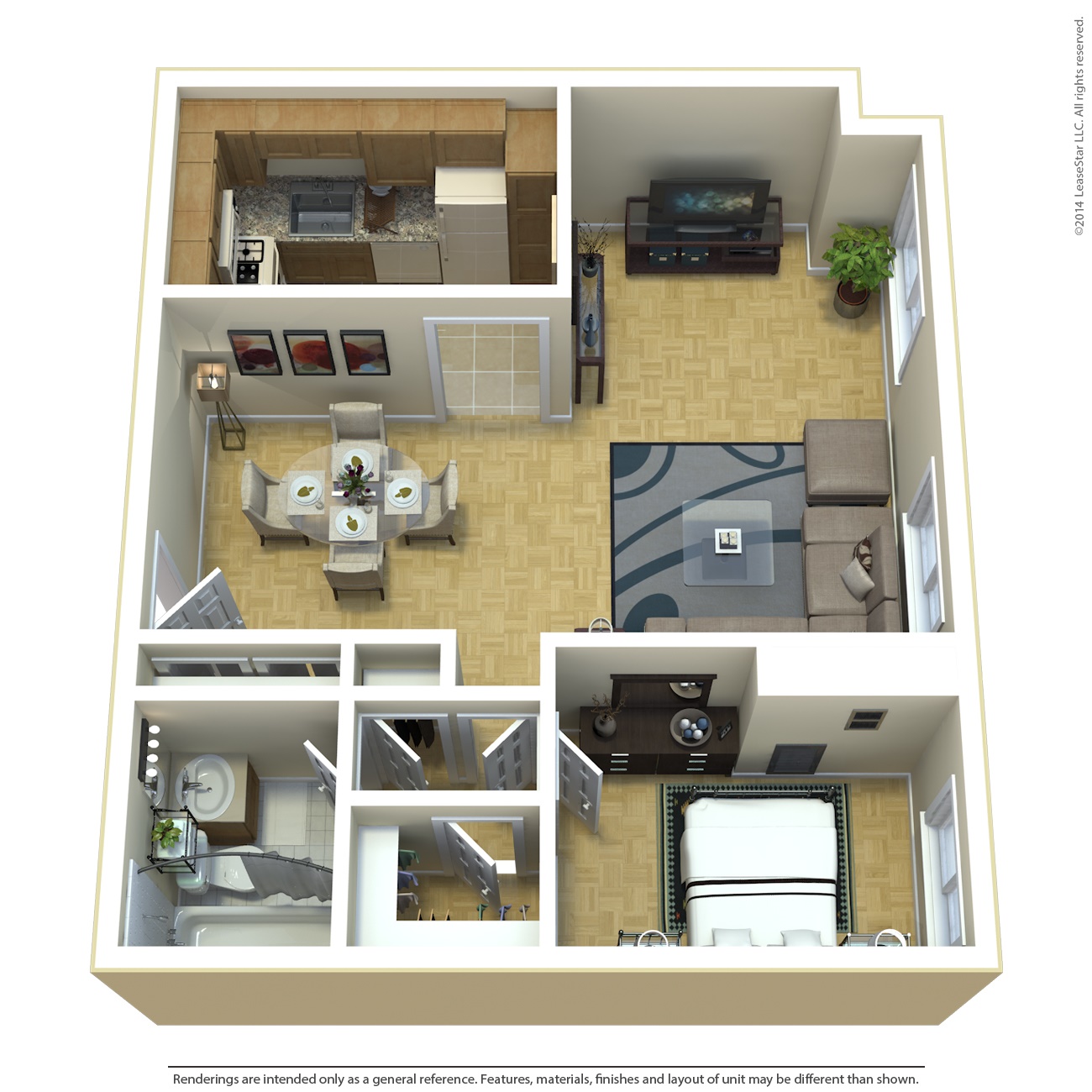 Junior 1 Bedroom 819 sq ft