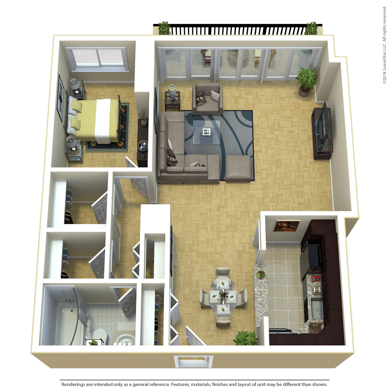 Deluxe 1 Bedroom 1005-1095 sq ft