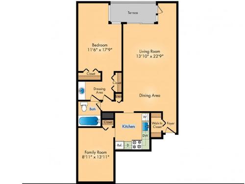 1 Bed 1 Bath w/Den