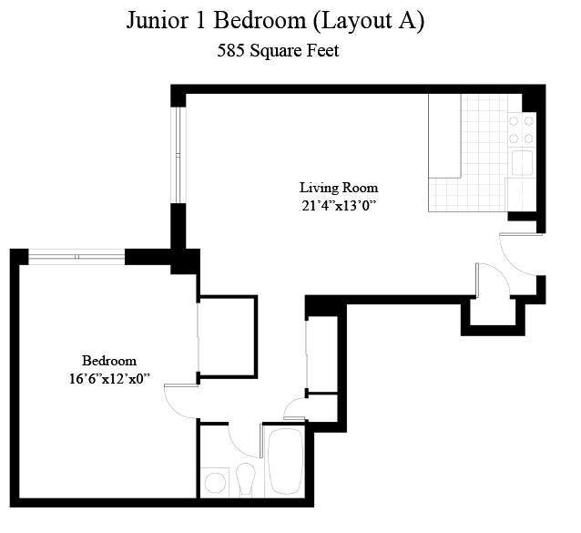 Jr. One Bedroom
