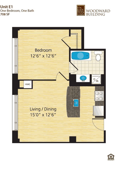 Unit E1 - 1 Bedroom
