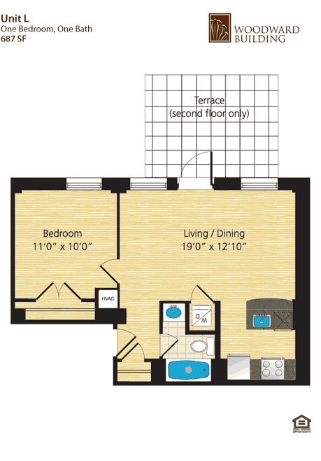 Unit L - 1 Bedroom