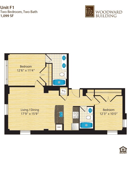 Unit F1 - 2 Bedroom