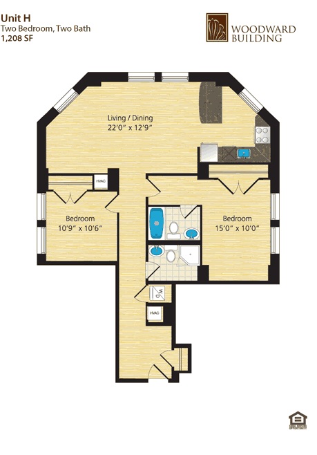 Unit H - 2 Bedroom