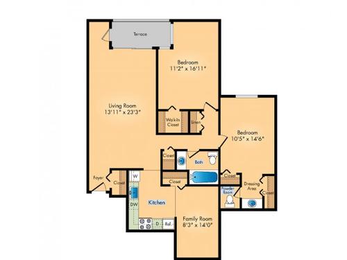 2 Bed 1.5 Bath w/Den