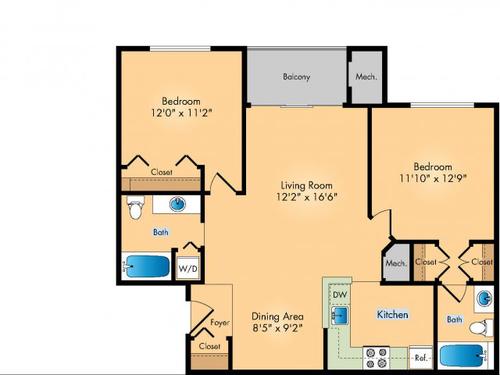 Two Bedroom Two Bath