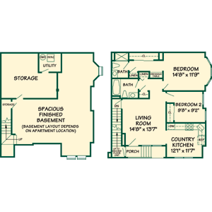 2 Bedroom With Basement