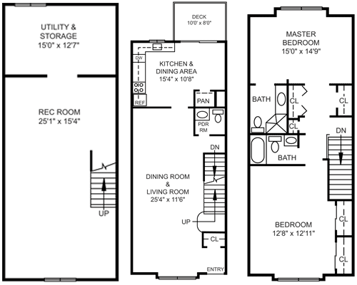 2 Bedroom Townhome C at Rivendell Village