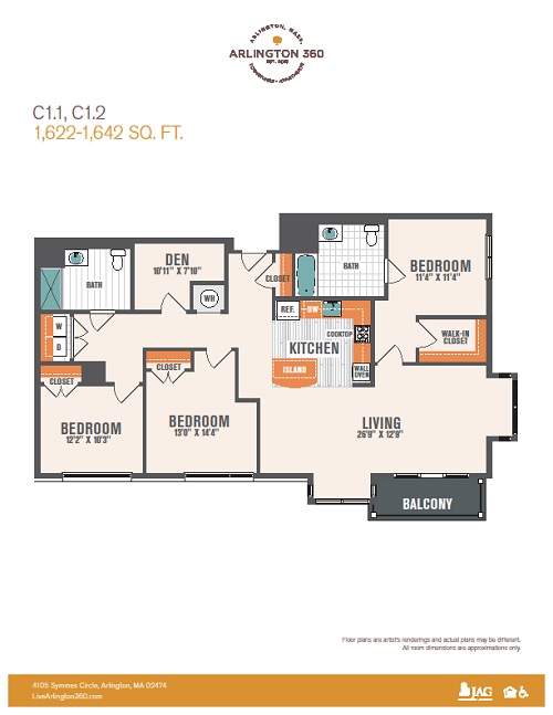 Three Bedroom w/Den - C1.1, C1.2