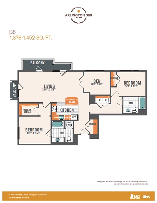 Two Bedroom w/Den - B6