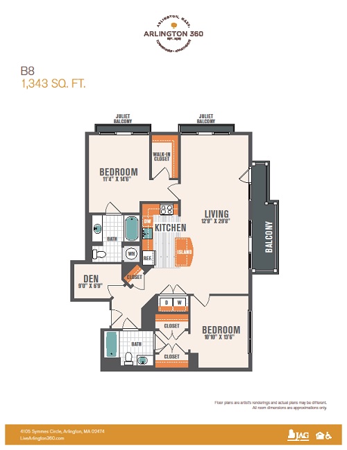 Two Bedroom w/Den - B8