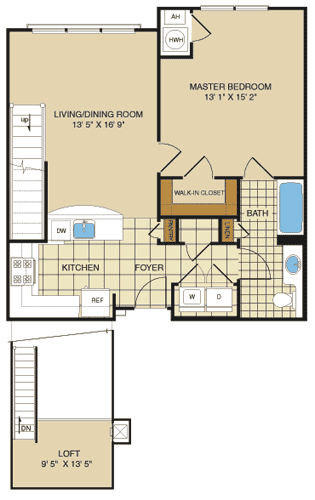 1 Bedroom Loft