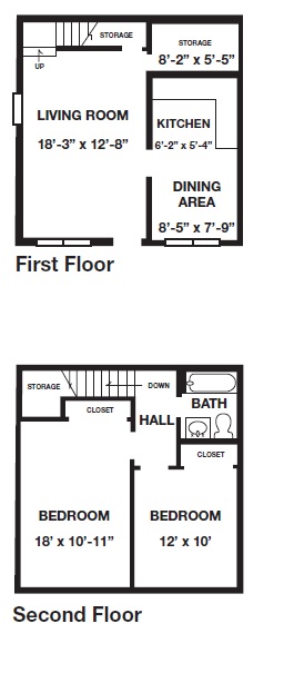 Two Bedroom Townhome