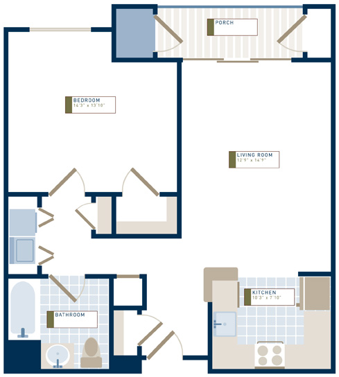 The Asbury 1 Bedroom