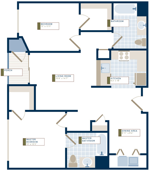 The Beacon (Model A) 2 Bedroom