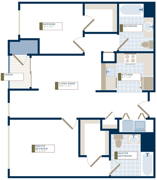 The Beacon (Model B) 2 Bedroom