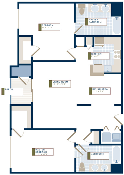The Bishop (Model A) 2 Bedroom