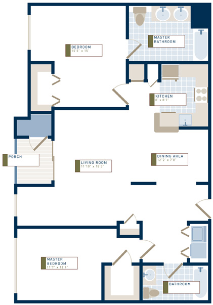 The Bishop (Model B) 2 Bedroom