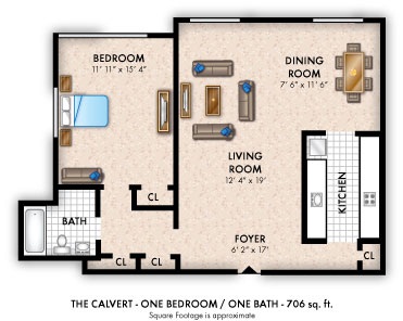 1 Bedroom Calvert