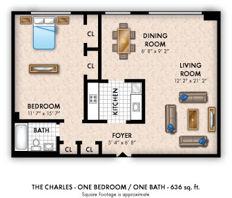 1 Bedroom Charles