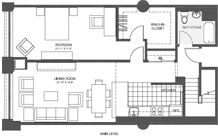 2 Bedroom Bi-Level w/Den Penthouse