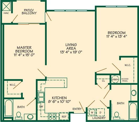 2 Bedroom Moderate