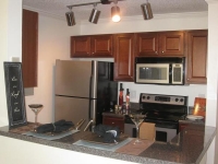 Our newly renovated apartment homes includes cherry wood cabinetry, black appliances with stainless steel finishings, and faux granite countertops! A must see!